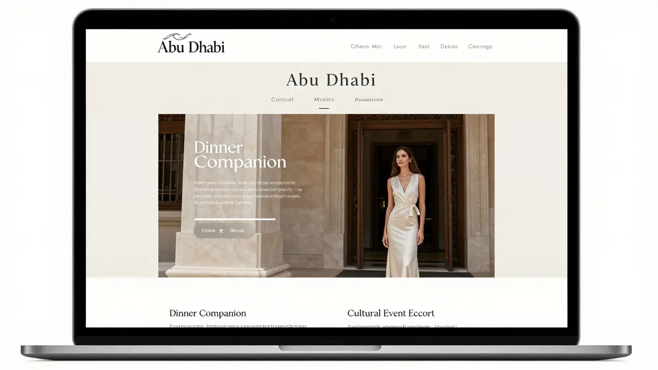 A sleek luxury concierge website with professional service descriptions and no explicit imagery.